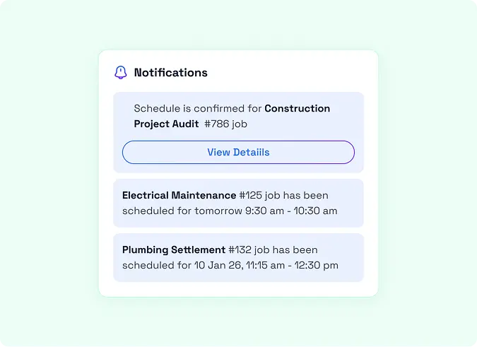Schedule notification